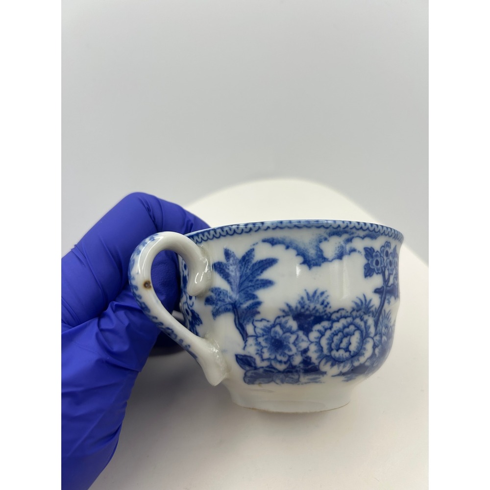Maruta China Tea Cup and Saucer Set Blue White Willow Occupied Japan Vintage - Picture 9 of 16